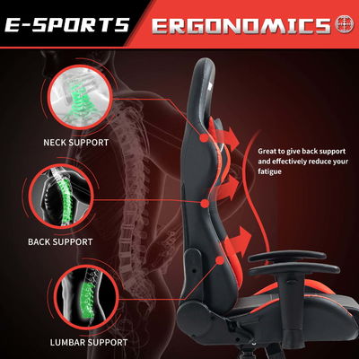 Chaise de jeu de course réglable en hauteur