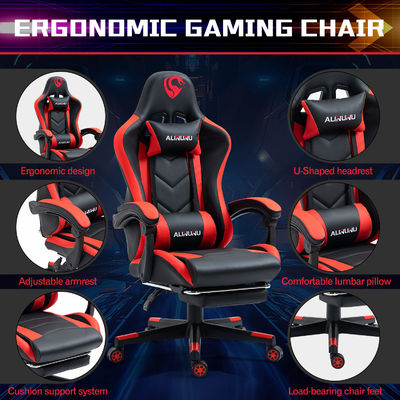 Chaise de jeu à emballage de courrier avec repose-pieds à rotation de 360 degrés et réglage de hauteur