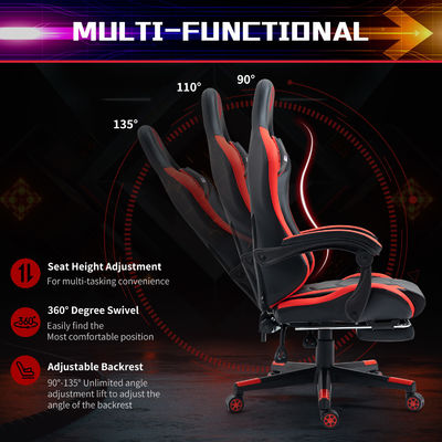 Chaise de jeu à emballage de courrier avec repose-pieds à rotation de 360 degrés et réglage de hauteur