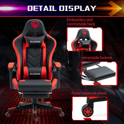 Chaise de jeu à emballage de courrier avec repose-pieds à rotation de 360 degrés et réglage de hauteur