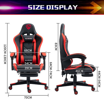 Chaise de jeu à emballage de courrier avec repose-pieds à rotation de 360 degrés et réglage de hauteur