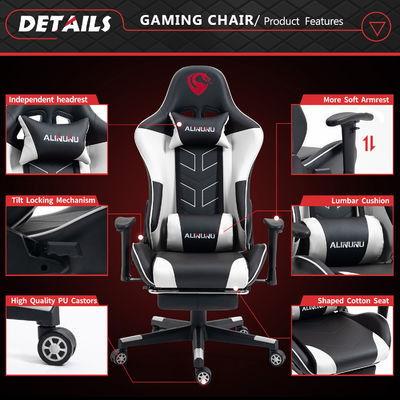 Livraison dans les entrepôts à l'étranger Chaise de jeu chaude avec pieds de repos réglable en hauteur