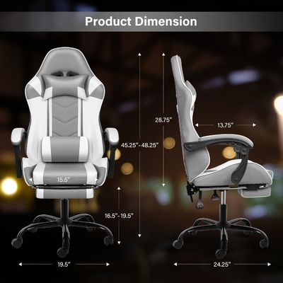 Chaise de jeu avec repose-pieds et soutien lombaire Poids maximal recommandé 440 livres