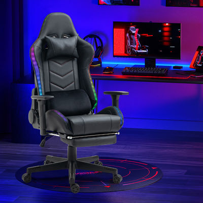 Chaise d'ordinateur réglable avec appuie-tête et support lombaire