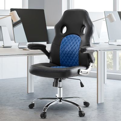 Chaise de bureau réglable de 30 livres avec design ergonomique en cuir PU et support lombaire