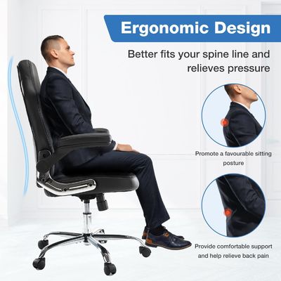 Chaise de bureau ergonomique à 3 ascenseurs à gaz avec accoudoirs rembourrés et couleur personnalisée