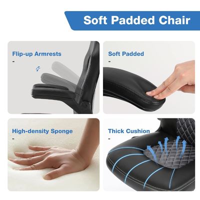 Chaise de bureau ergonomique à 3 ascenseurs à gaz avec accoudoirs rembourrés et couleur personnalisée