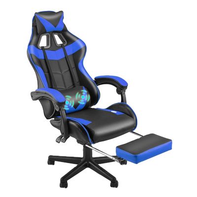 Chaise de jeu à hauteur réglable directe avec appuie-tête en cuir et support lombaire