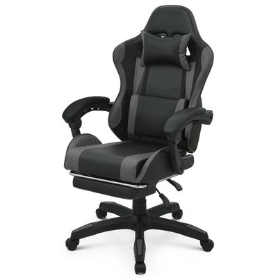 Chaise de jeu de bureau pour ordinateur en couleur personnalisée avec appuie-pieds et appuie-tête