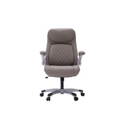 Chaise de bureau en cuir en PU ergonomique avec support lombaire et accoudoirs flexibles