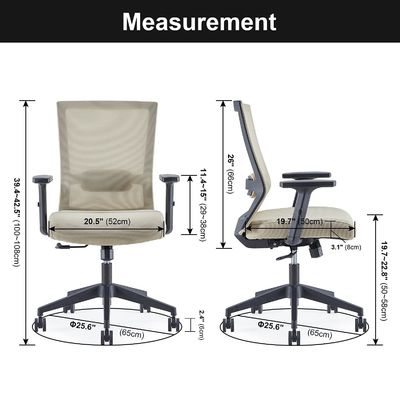 Chaise de bureau pivotante exécutive en maille ergonomique avec support lombaire