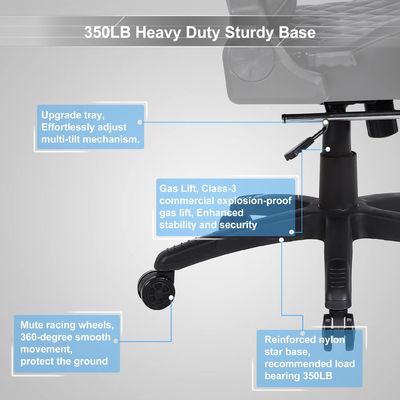 Chaise de jeu de massage pour adultes 350lbs Base renforcée bras réglable style pivotant