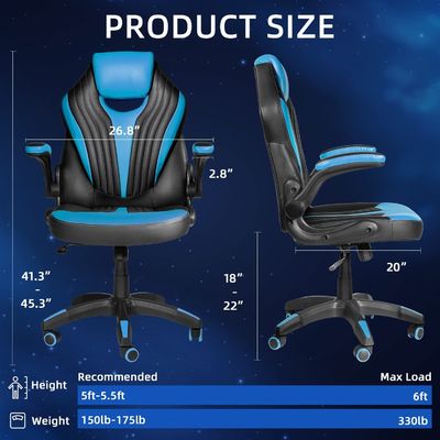 Une chaise pivotante réglable en hauteur, parfaite pour votre station de jeu ou de travail.