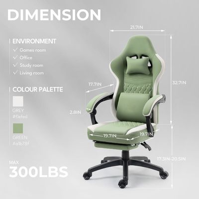 Chaise de bureau avec gel pad reposant les bras et les pieds