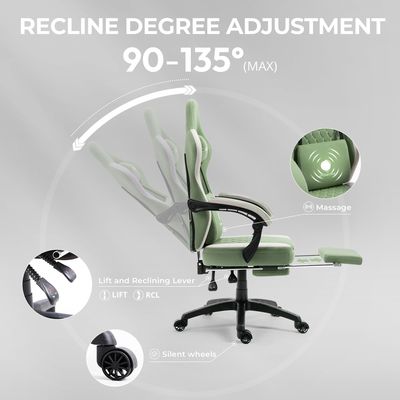 Chaise de bureau avec gel pad reposant les bras et les pieds