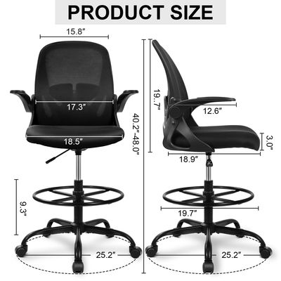 Chaise ergonomique exécutive avec support lombaire et fer de type métallique