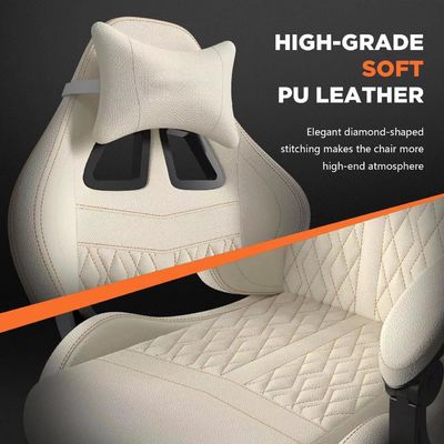 Chaise de jeu de design moderne avec cuir vintage en PU et massage 19 &quot;D x 27&quot;W x 50&quot;H