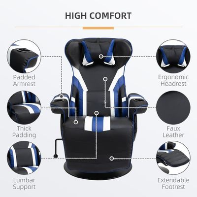 Logo personnalisé disponibled Chaise de jeu Style pivotant avec soutien lombaire et repose-pieds