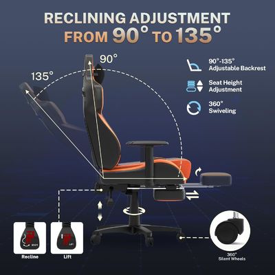 OEM ODM Acceptable fauteuils de bureau de jeu ergonomique avec support lombaire