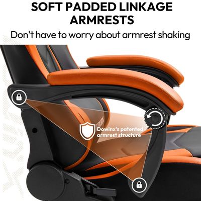 Chaise pivotante de style moderne avec repose-pieds et fonctionnalités réglables