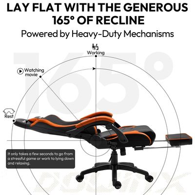 Chaise pivotante de style moderne avec repose-pieds et fonctionnalités réglables