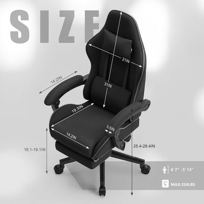 Capacité de poids 350 lbs Chaise de jeu grande et haute Dimensions du produit 22&quot;D x 32&quot;W x 11&quot;H