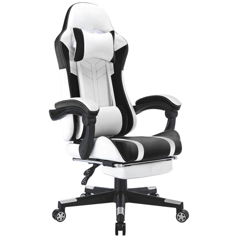 Couleur personnalisée Video haut dos Ergonomie de course de type métallique PC Chaise de jeu avec repose-pieds