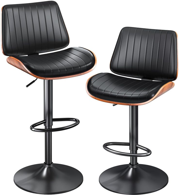 Chaise de bar de couleur personnalisée avec dos et repose-pieds réglable en hauteur