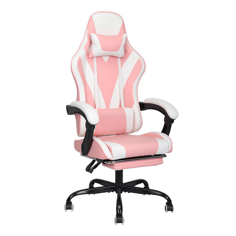 ALINUNU Type métallique métallique haut dos Vidéo ergonomie PC de course Chaise de jeu avec repose-pieds