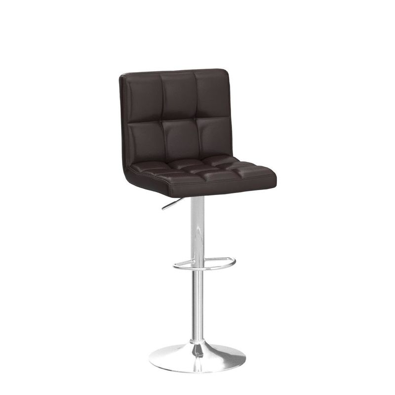 Des tabourets de bar modernes réglables en hauteur avec chaise en cuir en PU pivotante de 19,5 &quot;D x 17&quot;W x 36,5 &quot;H