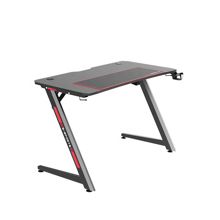 Table de jeu Z Table d'ordinateur avec lutte RGB LED lumière respirante pour l'espace de travail à la maison