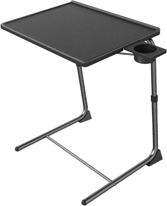 Table à téléviseur pliable réglable pour meubles domestiques de salon 6 hauteurs et 3 angles d'inclinaison