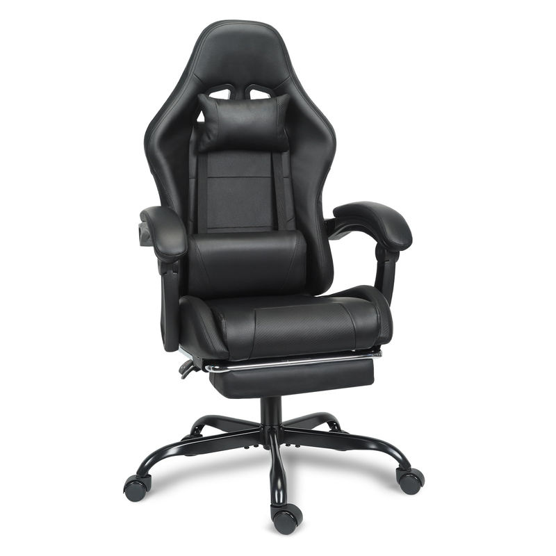 Chaise de jeu réglable en hauteur avec support lombaire et repose-pieds de couleur personnalisée