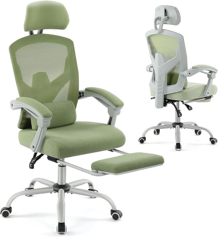 27.56&quot;D x 18.5&quot;W x 47.8&quot;H Chaise pivotante en treillis arrière pour ergonomie de bureau