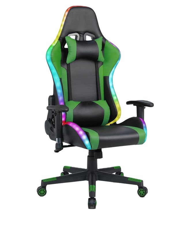Chaise de jeu ALINUNU avec barre lumineuse LED et fonction de massage Poids 39.02 livres