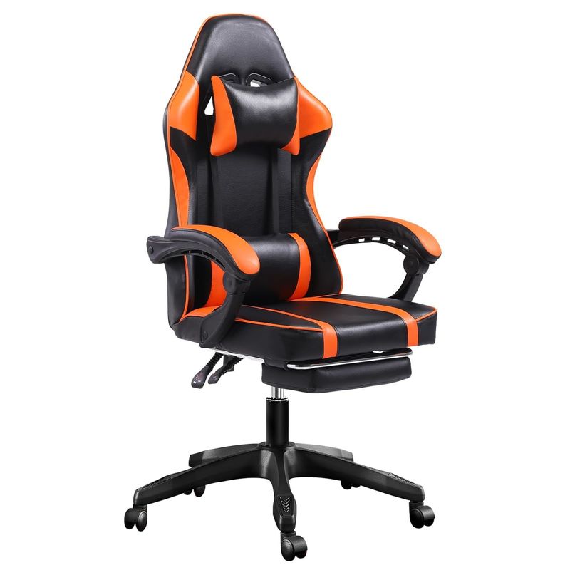 Chaise de jeu ergonomique de couleur personnalisée avec repose-pieds et hauteur réglable ALINUNU