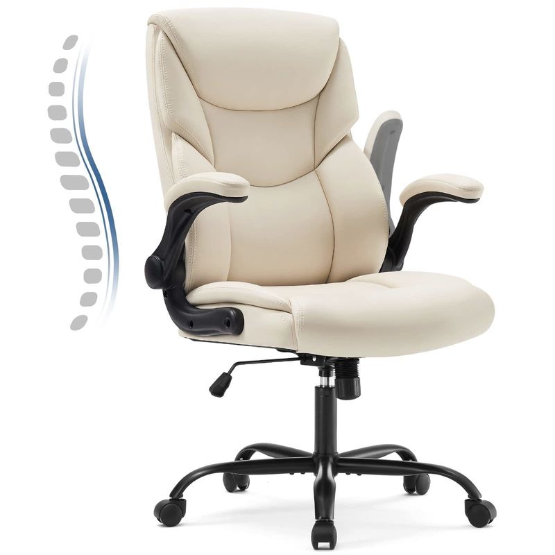 Chaise de travail pivotante avec support lombaire et appuie-bracelet réglable 3 ascenseur à gaz 25,76 livres