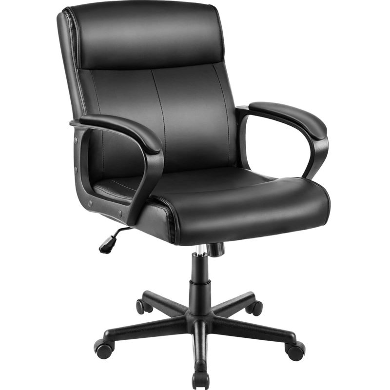 Chaise de bureau à 360 rouleaux / réglable en hauteur / inclinable au milieu du dos pour une capacité de poids de 250 livres
