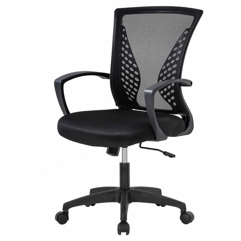 Chaise de bureau à ascenseur à gaz direct avec fonction de soutien de la taille et poids maximum de 300 livres