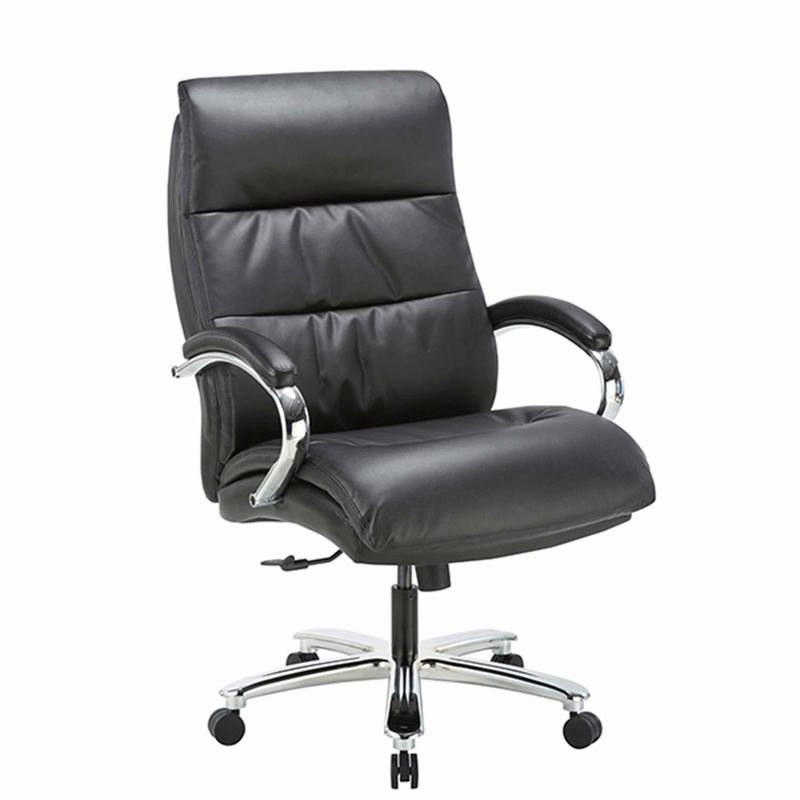 Chaise de bureau ergonomique à finition directement frottée à l'huile avec dos en maille et bras réglable en hauteur