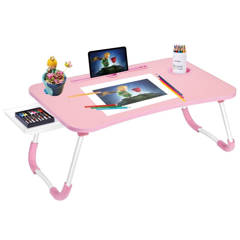 Tableau de bureau avec porte-gobelets portable