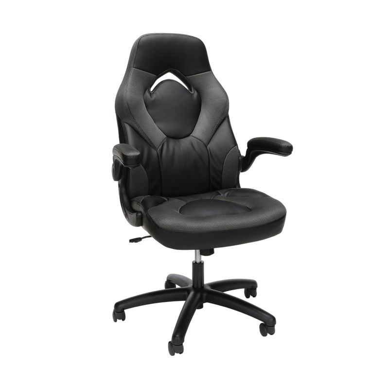 Chaise de jeu à dos élevé en cuir de style de course, ergonomie 360 pivotement, PC, fauteuil de bureau