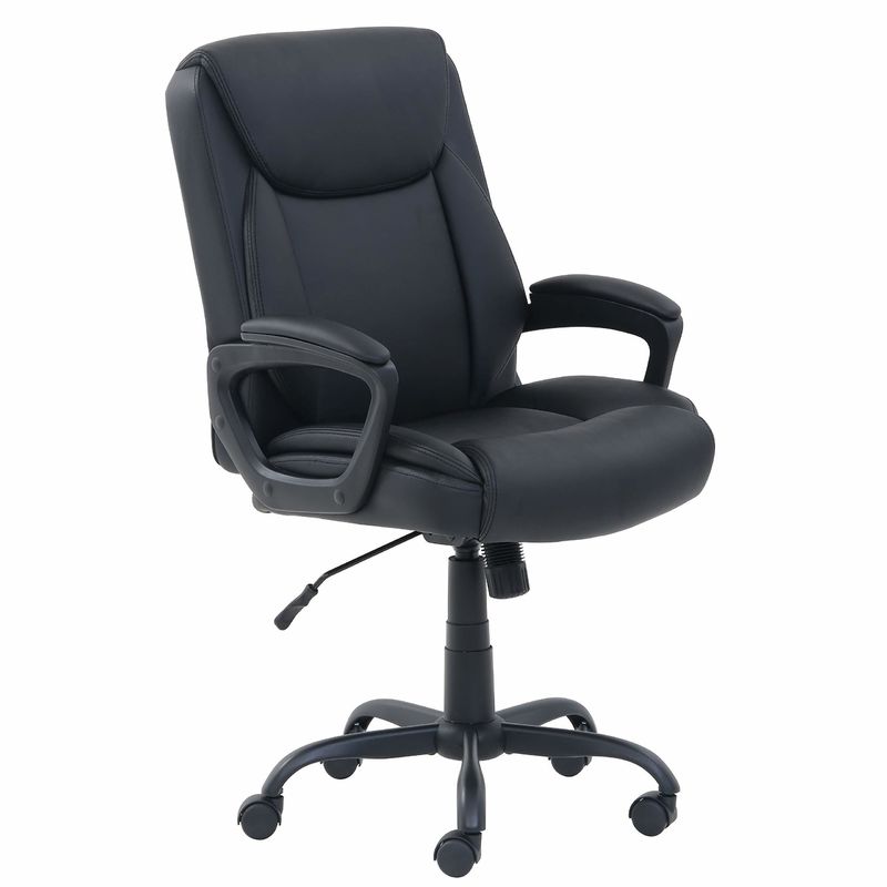26&quot;D x 23,75&quot;W x 42&quot;H Dos du milieu Pure PU Bureau Chaise de bureau d'ordinateur avec 3 ascenseurs à gaz