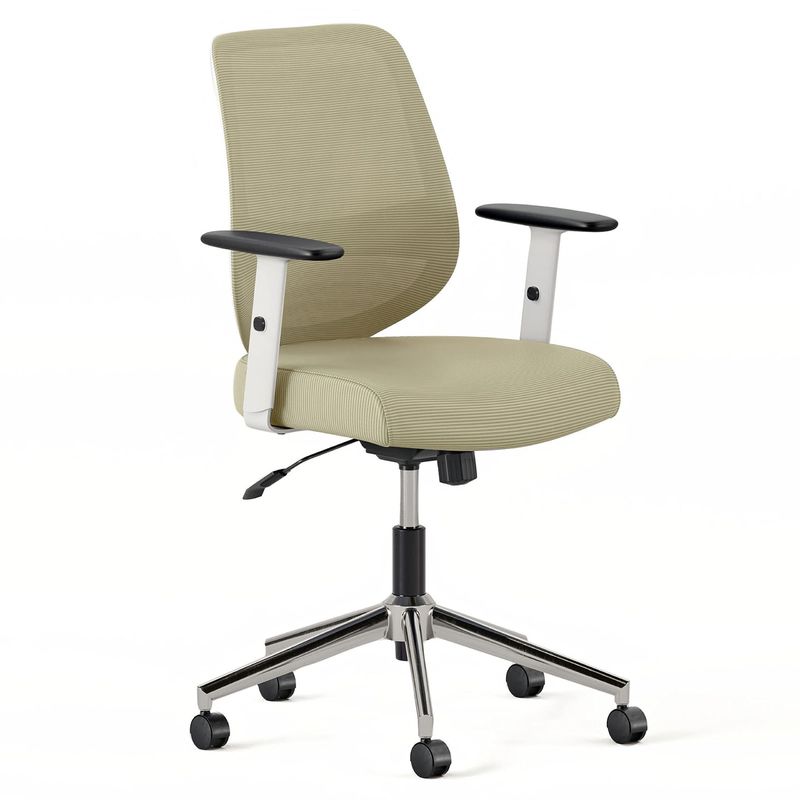 Chaise de bureau pour ordinateur à treillis pivotants 360 avec repos lombaire réglable et accoudoirs 30 lbs