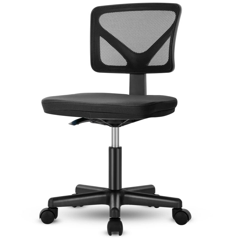 Chaise confortable à dos bas avec support lombaire et hauteur de siège réglable