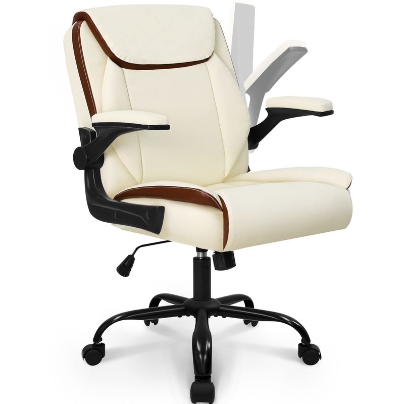 Chaise de bureau à domicile réglable avec appuie-bras et roues pivotantes
