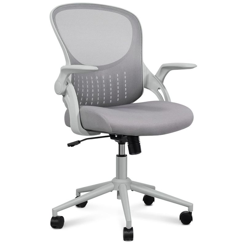 Emballage du courrier Y Chaise de bureau d'ordinateur en maille ergonomique avec support lombaire et bras pliables