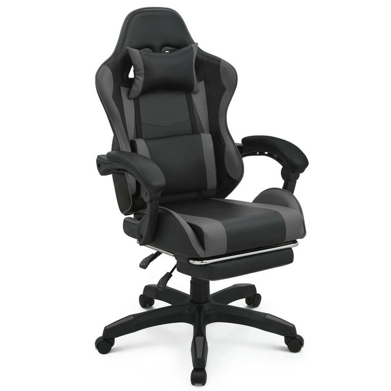 Chaise de jeu informatique personnalisée en couleur avec fonction de pivotement 360 / réglage de la hauteur / recul
