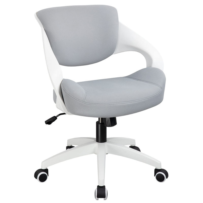 Chaise de bureau exécutif pivotante en métal en maille ergonomique avec hauteur réglable et support lombaire