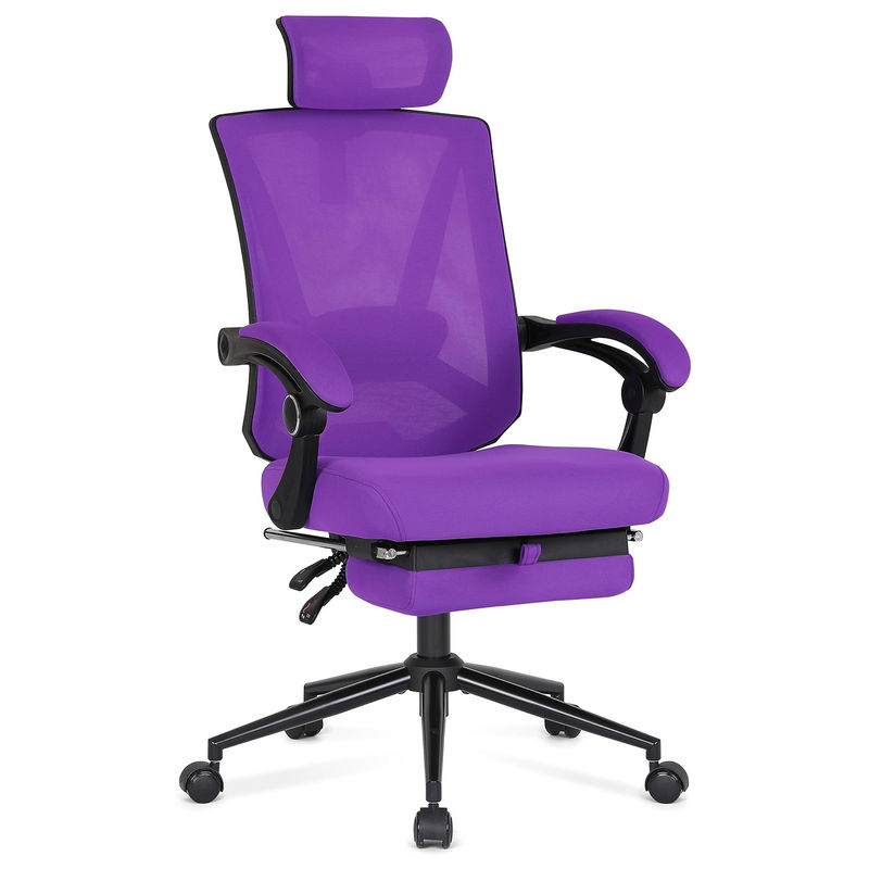 Acceptable OEM ODM haute chaise de bureau arrière avec support lombaire réglable 2D et repose-pieds